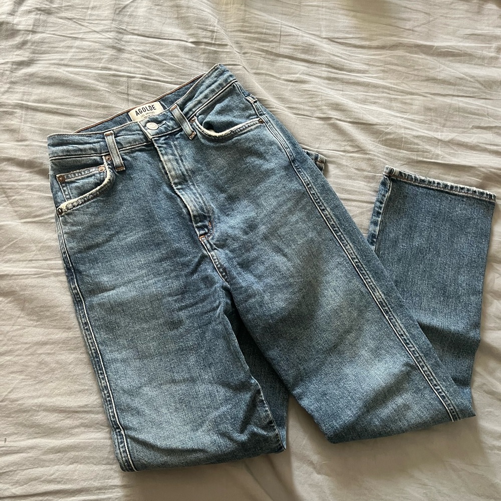 Agolde Straight Leg Jeans - Classic Blue